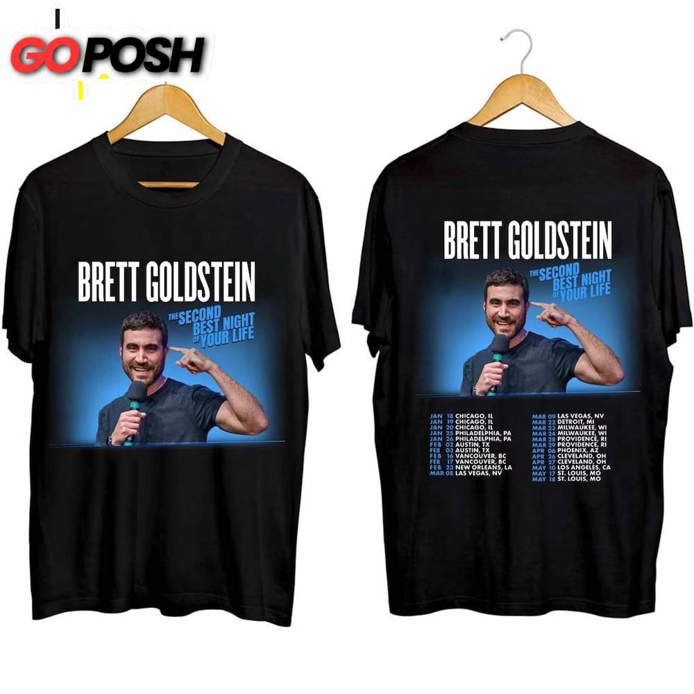 Brett Goldstein The Second Best Night Of Your Life Music Tour 2024 T-Shirt