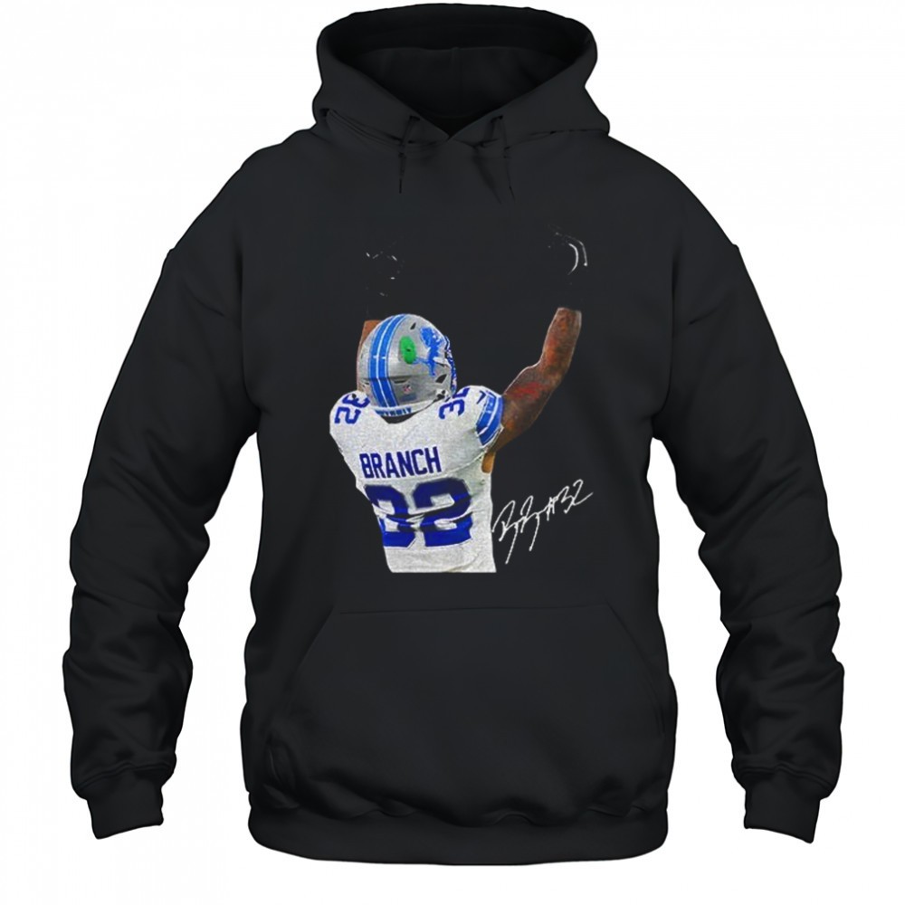 Brian Branch With Signature Bootleg Detroit Football shirt
