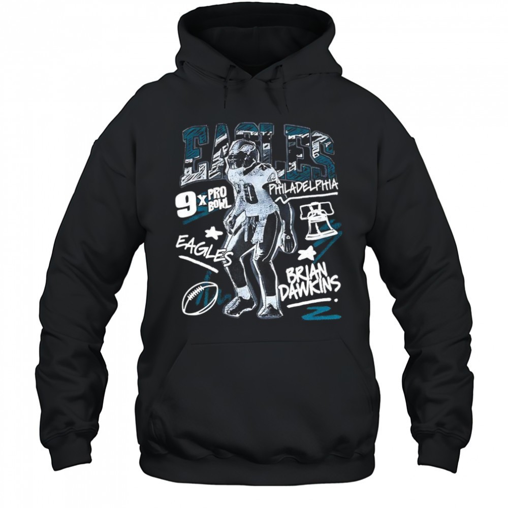 Brian Dawkins Philadelphia Eagles football 9X pro Bowl chalked shirt