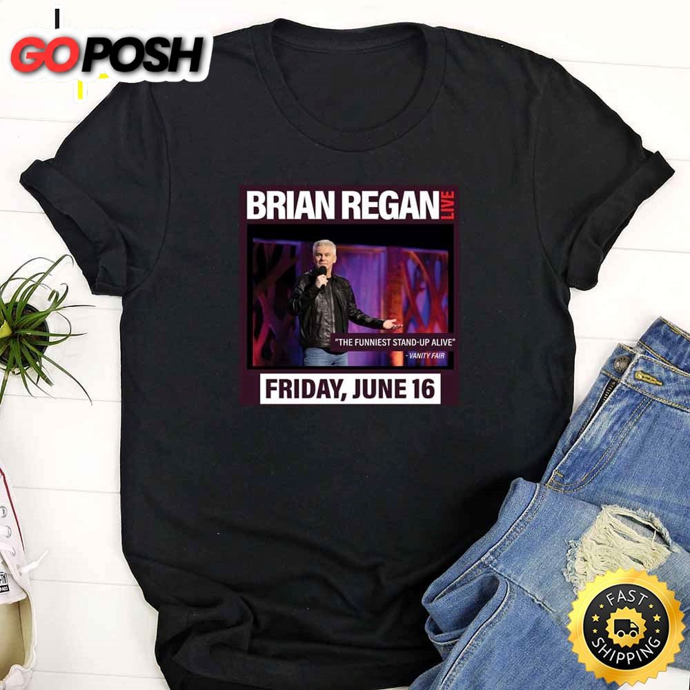 Brian Regan Live Stroudsburg,Pa Tour 2025 Black T-Shirt