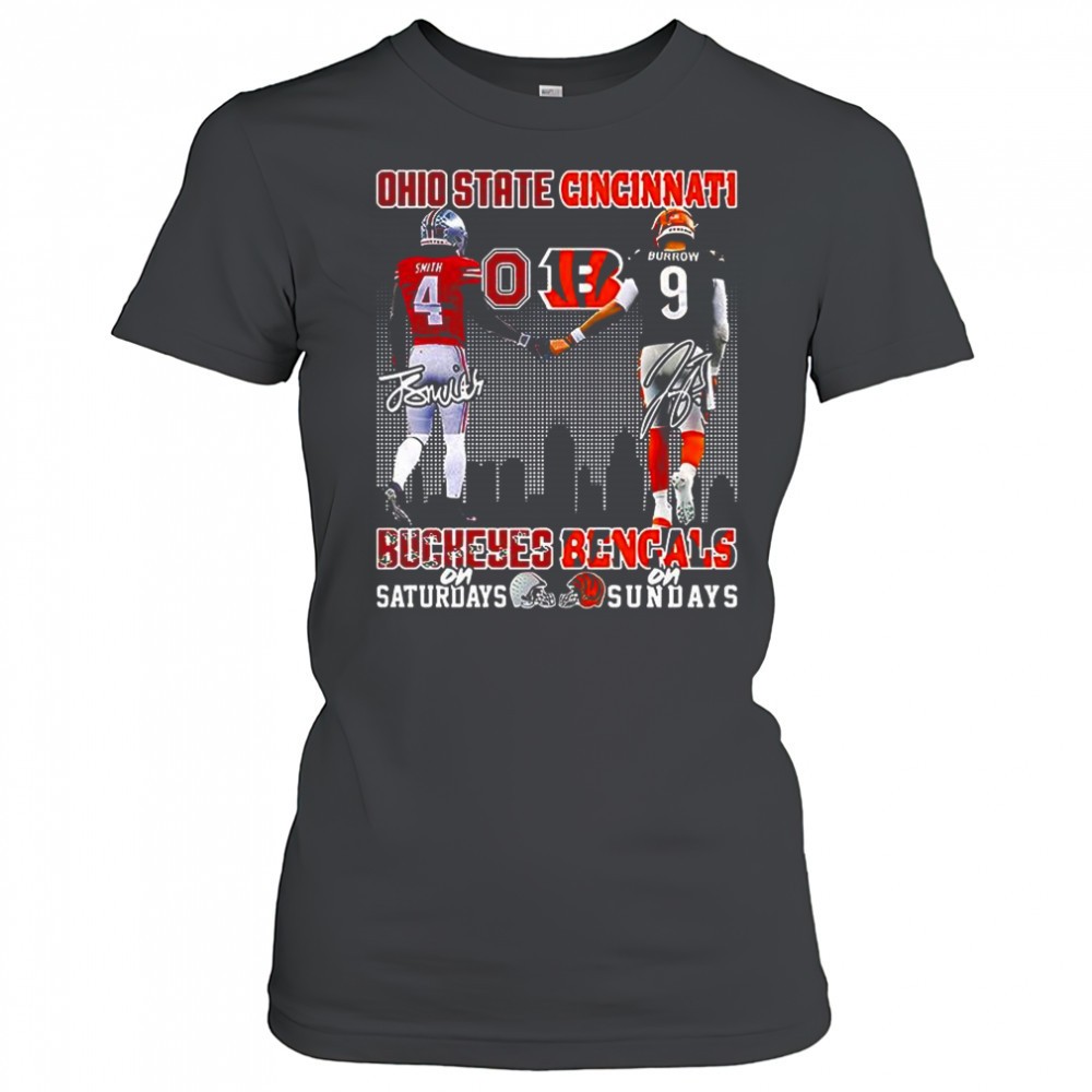 brian-smith-ohio-state-buckeyes-on-saturdays-and-joe-burrow-cincinnati-bengals-o-2x689n6g Brian Smith Ohio State Buckeyes on saturdays and Joe Burrow Cincinnati Bengals on sundays signature shirt