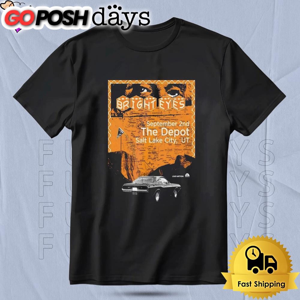 Bright Eyes The Depot In Salt Lake City UT Sept 2 2025 T Shirt