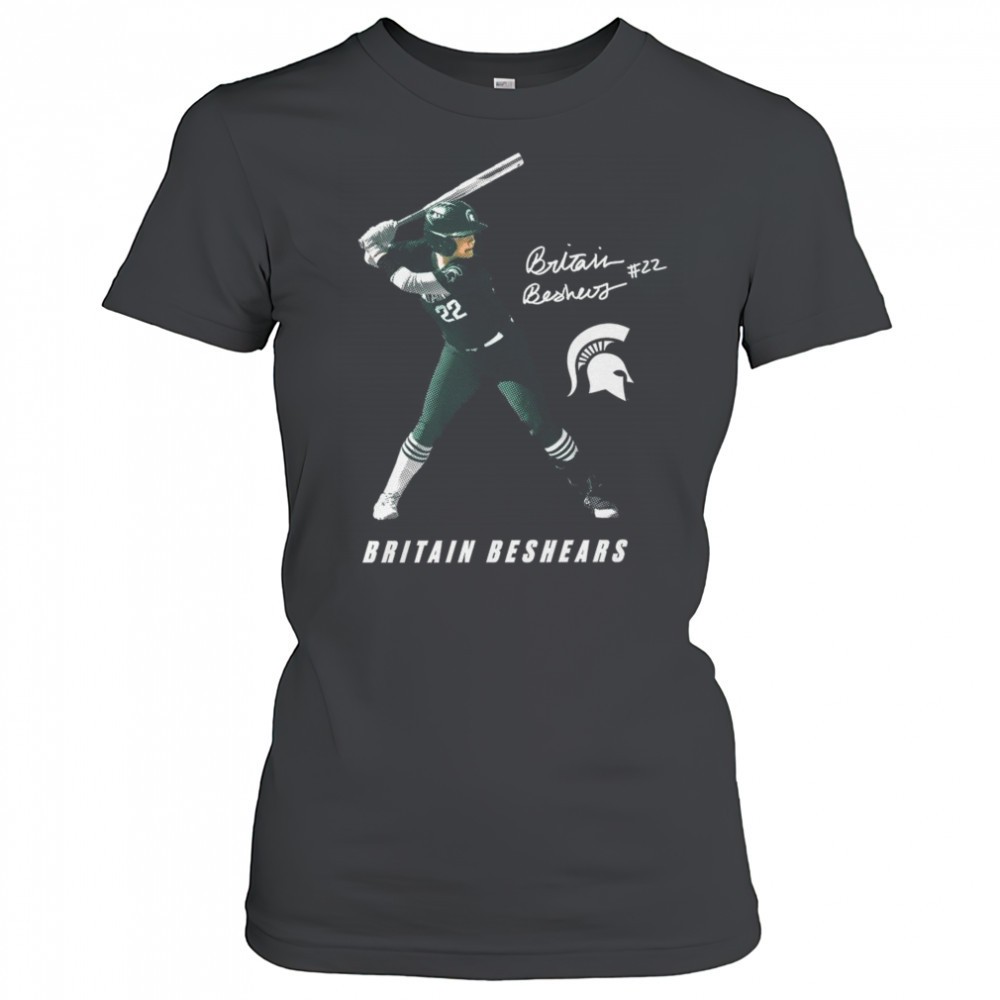 britain-beshears-22-michigan-state-spartans-softball-ncaa-division-i-2025-portra-02i2753z Britain Beshears 22 Michigan State Spartans Softball NCAA Division I 2025 Portrait Signature t-shirt