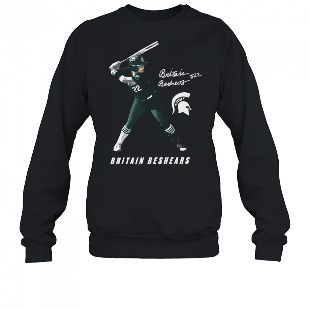 britain-beshears-22-michigan-state-spartans-softball-ncaa-division-i-2025-portra-02i2753z Britain Beshears 22 Michigan State Spartans Softball NCAA Division I 2025 Portrait Signature t-shirt