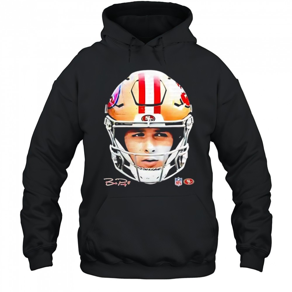 Brock Purdy San Francisco 49ers football helmet head player signature shirt