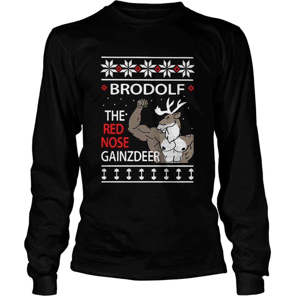 brodolf-the-rednosed-gainz-deer-ugly-christmas-shirt-ywd38zp6 Brodolf The Rednosed Gainz Deer Ugly Christmas shirt