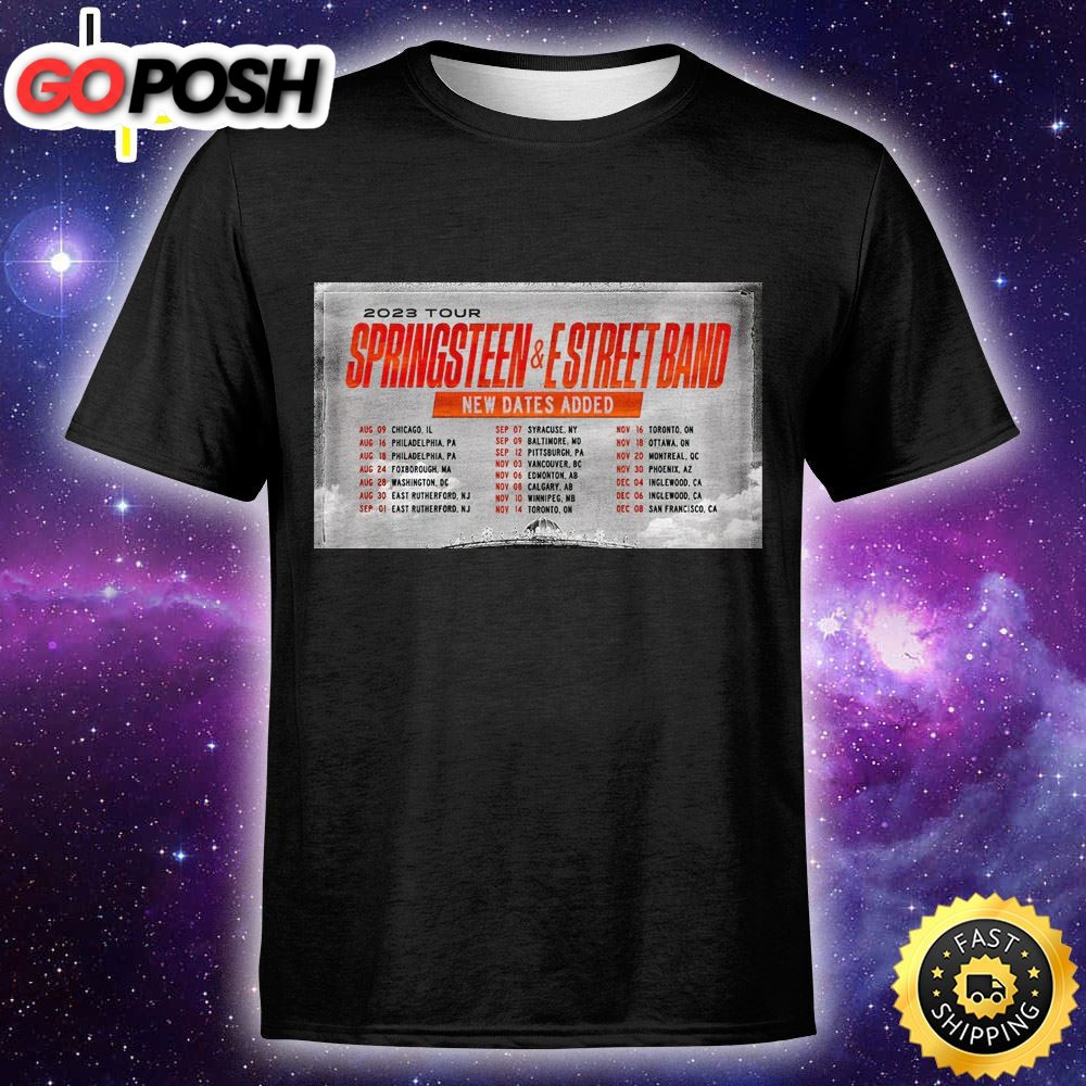 Bruce Springsteen And The E Street Band Add North American Shows In 18 Cities To Their 2025 Unisex Shirt
