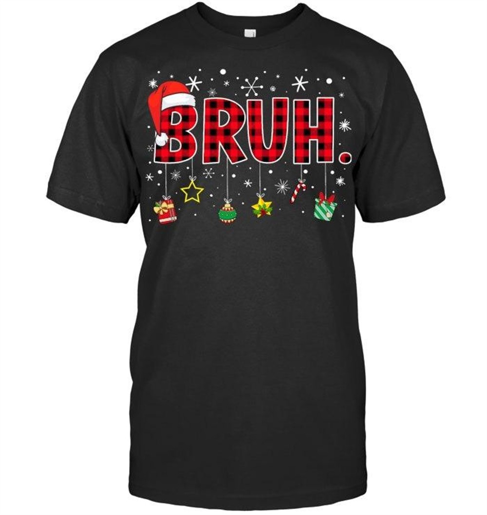 bruh-funny-christmas-red-plaid-teens-boys-kids-xmas-pajamas-t-shirt-3lbn6zdw Bruh Funny Christmas Red Plaid Teens Boys Kids Xmas Pajamas T Shirt