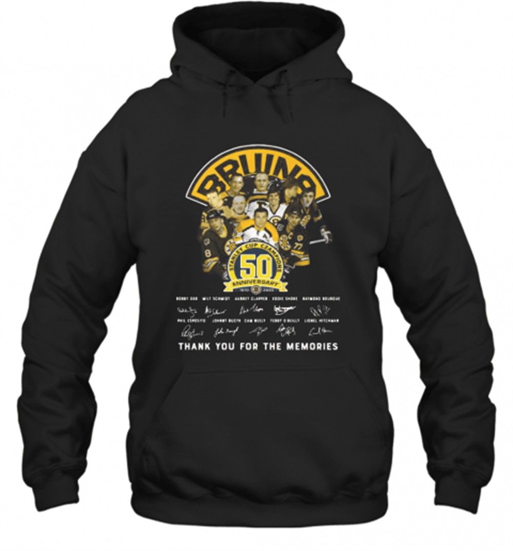 Bruins Stanley Cup Champions 50Th Anniversary Signature T-Shirt