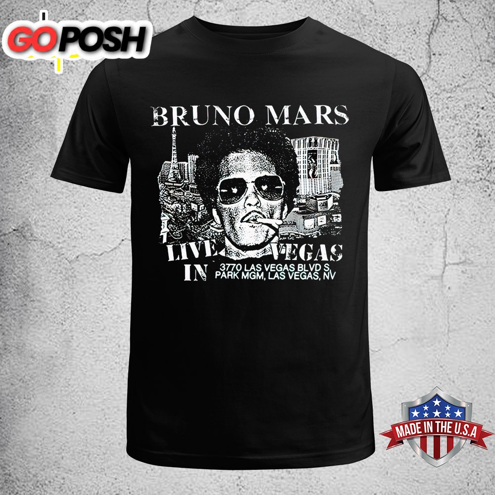 Bruno Mars Live In Vegas Music Tour Unisex T-Shirt