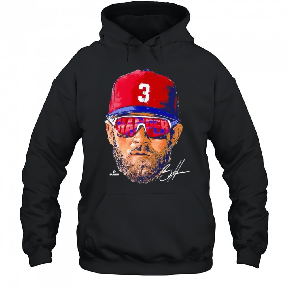 Bryce Harper Philadelphia Phillies head graphic signature shirt