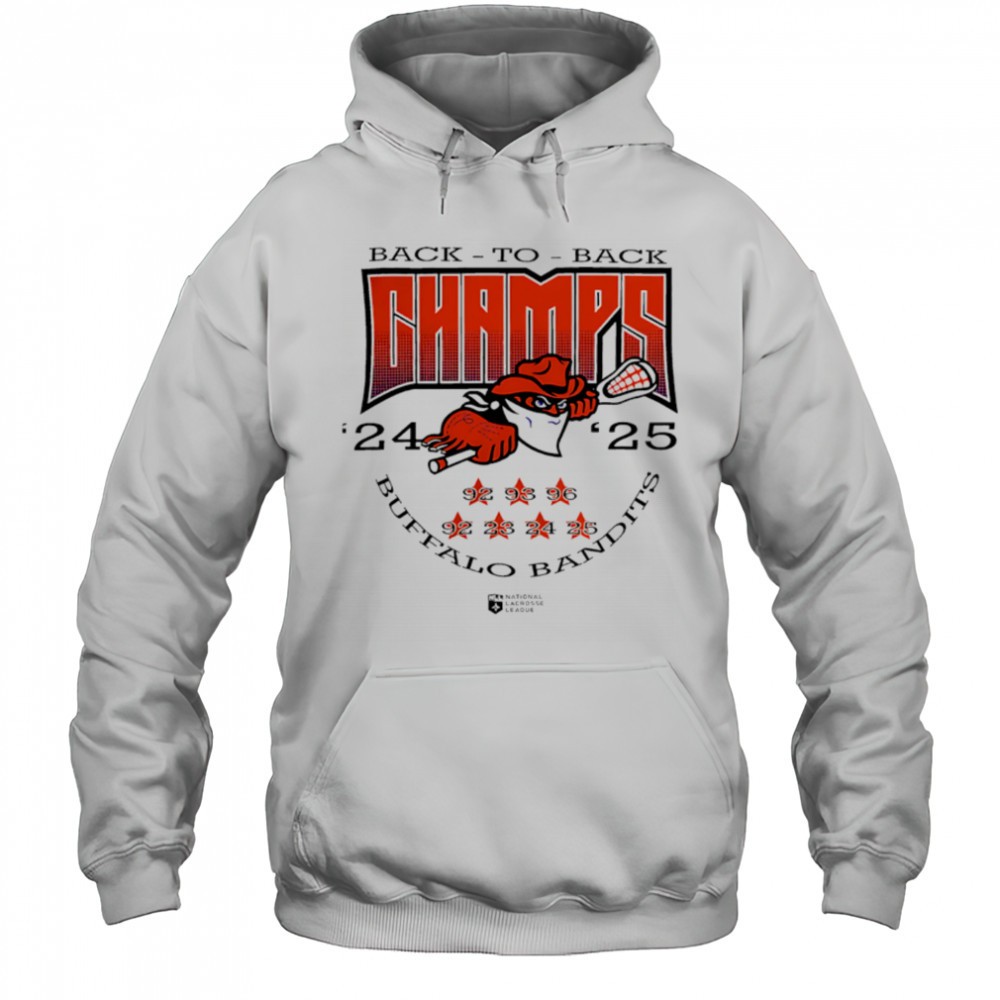 Buffalo Bandits 2025 Back-To-Back NLL Cup Champions shirt