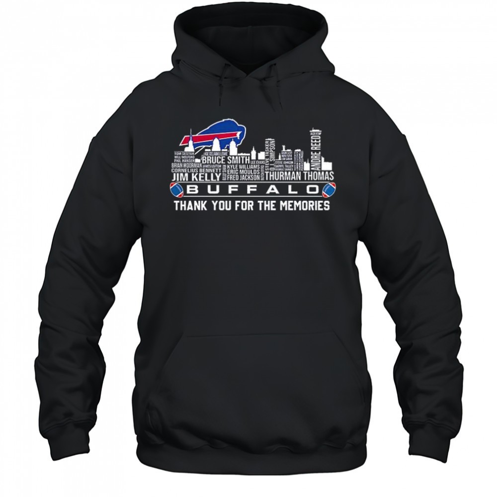 Buffalo Bills football thank you for the memories name city skyline shirt
