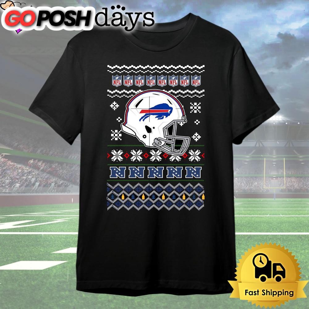 Buffalo Bills Helmet Team Christmas T Shirt