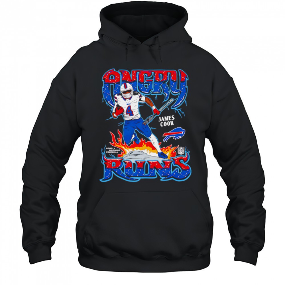 Buffalo Bills James Cook Homage Charcoal Angry Runs shirt