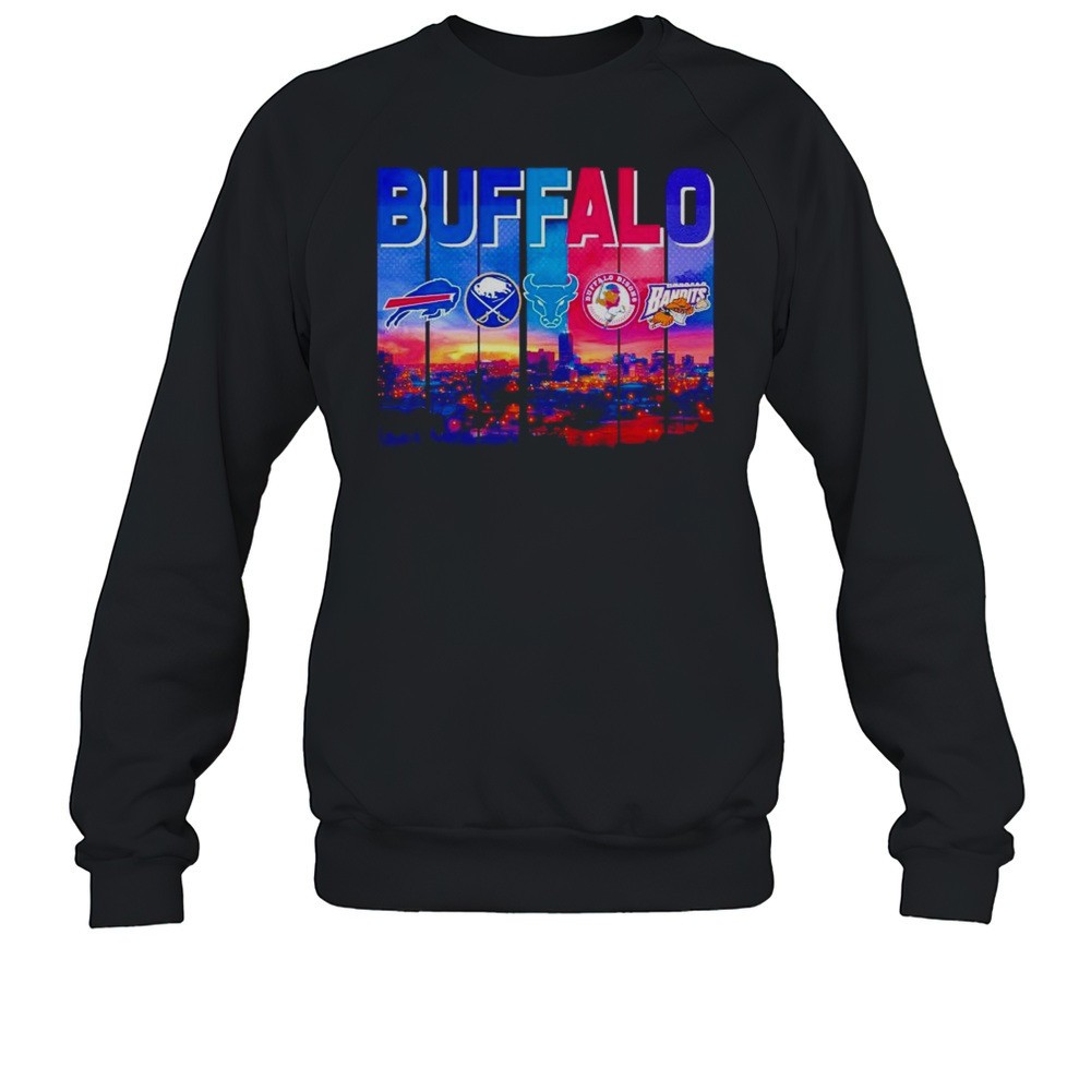 Buffalo Bills Sabres Bulls Bisons And Bandits Skyline Sports Team Shirt