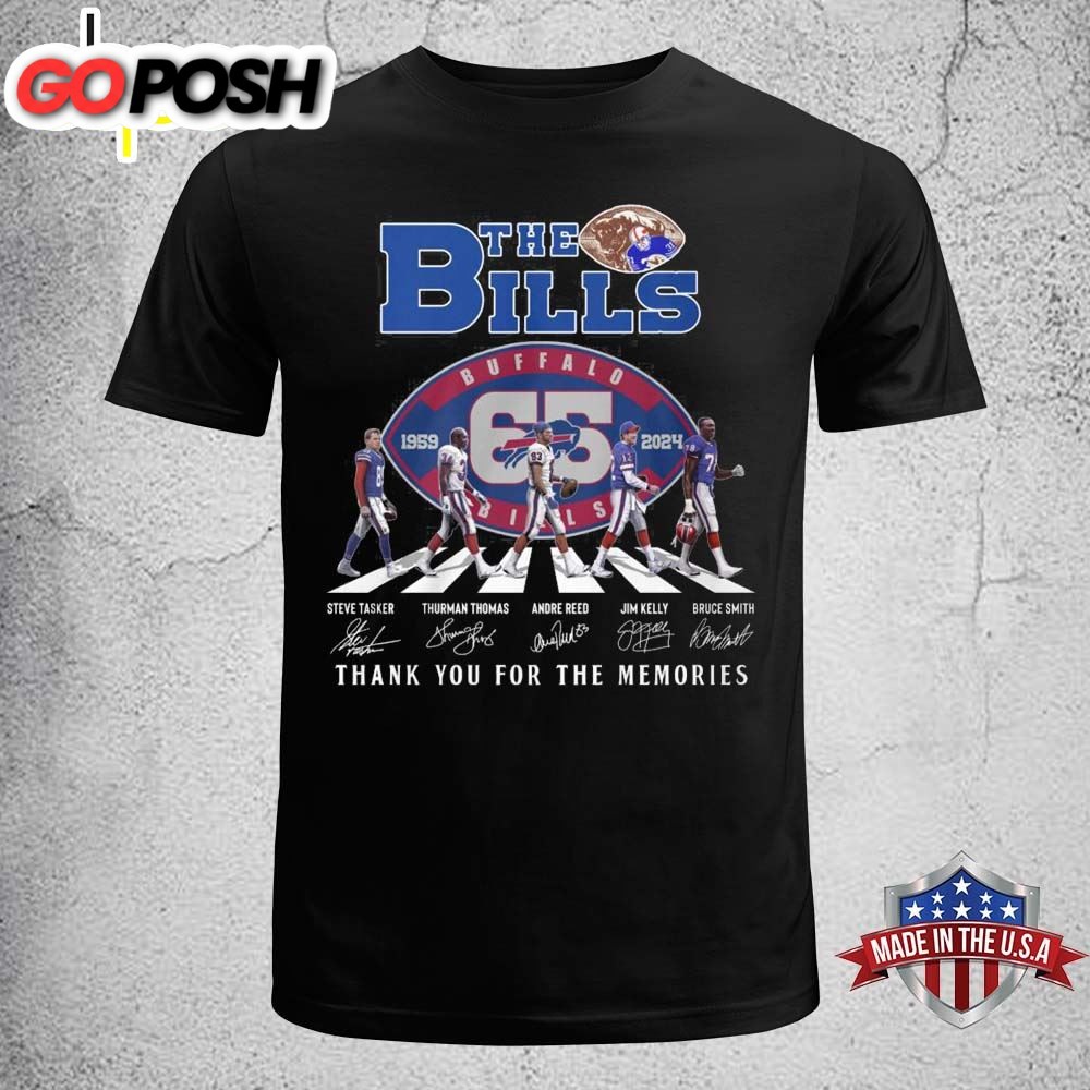 Buffalo Bills Signature Football Team Thank You For The Memories Shirt