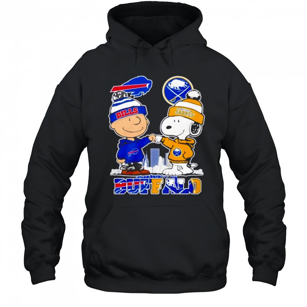 Buffalo Bills x Buffalo Sabres Snoopy Charlie Brown shirt