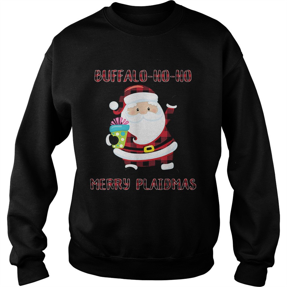 Buffalo Plaid Christmas Santa Claus Ho Ho Ho Meme shirt