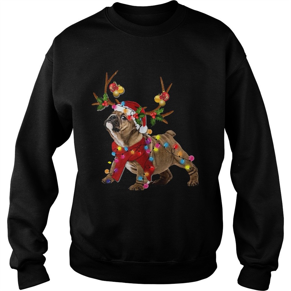 Bulldog Gorgeous Reindeer Crewneck Christmas shirt