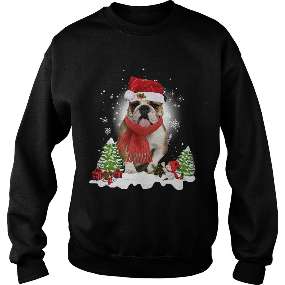 Bulldog Santa Clause Christmas shirt
