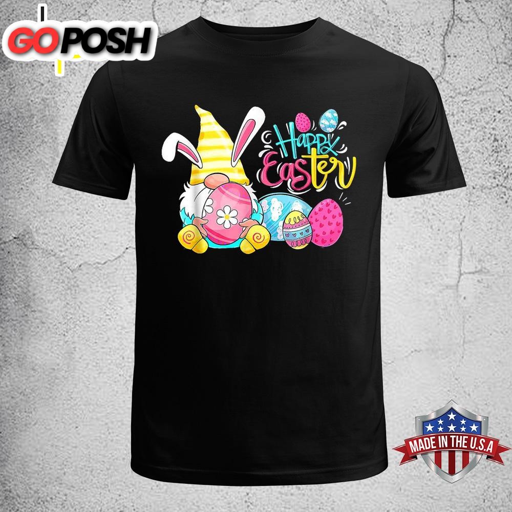 Bunny Gnome Rabbit Eggs Hunting Happy Easter Day Funny Easter Shirt