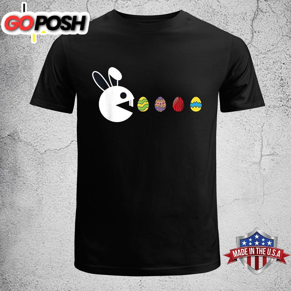 Bunny Happy Easter Egg Hunting Video-game Gamer Easter Shirt
