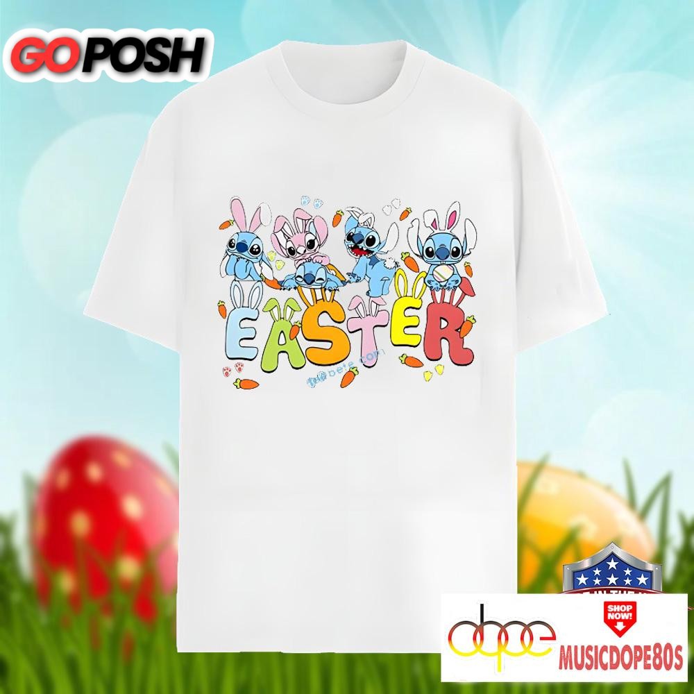 Bunny Lilo Stitch Easter Day Shirt Men Women