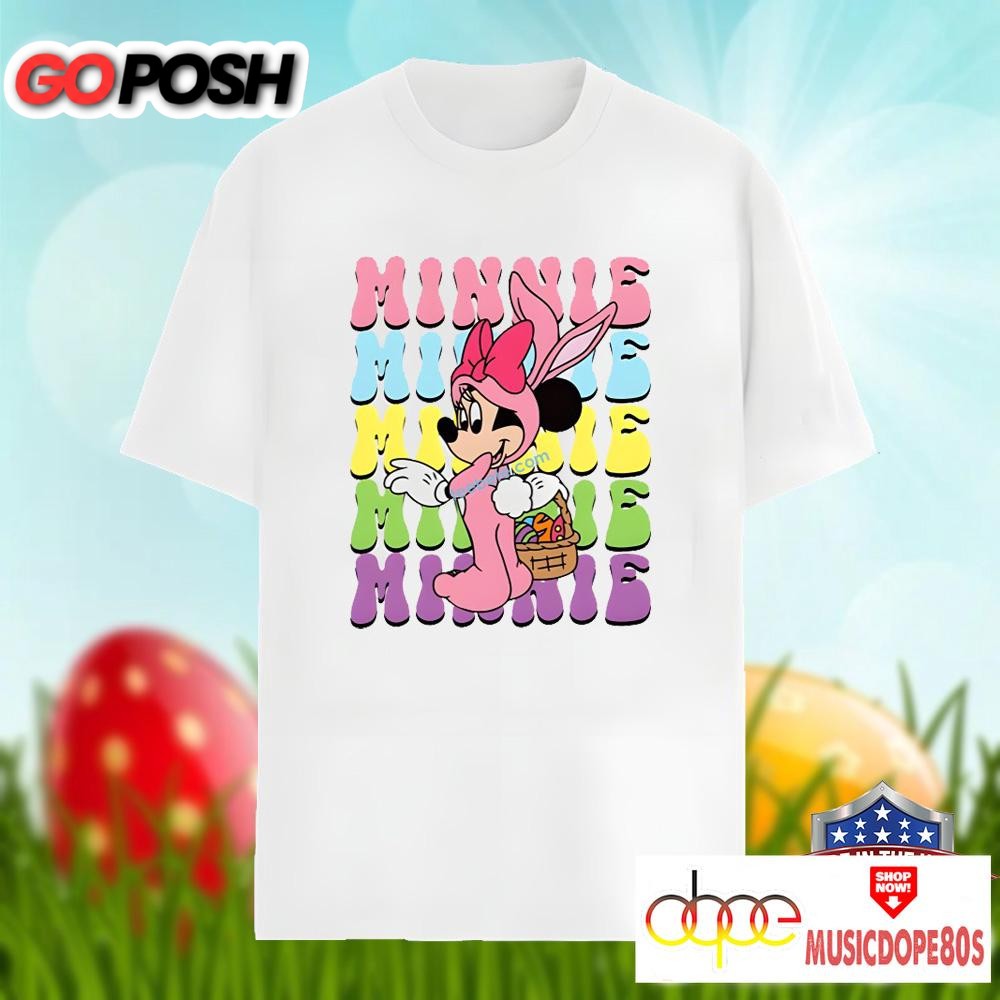 Bunny Minnie Mouse With Easter Eggs Shirt Idea
