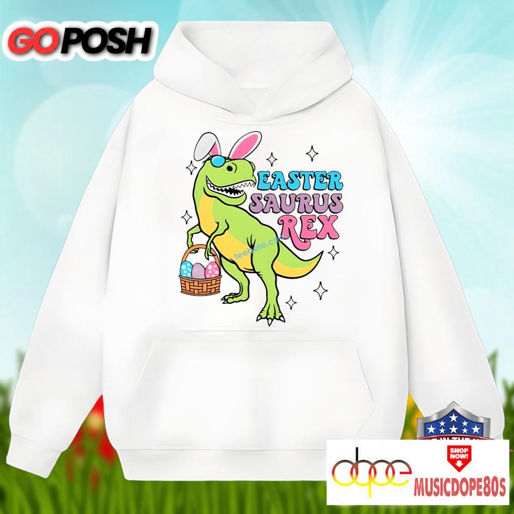 bunny-saurus-rex-dinosaur-with-easter-eggs-shirt-cotton-50ilvnb3 Bunny Saurus Rex Dinosaur With Easter Eggs Shirt Cotton