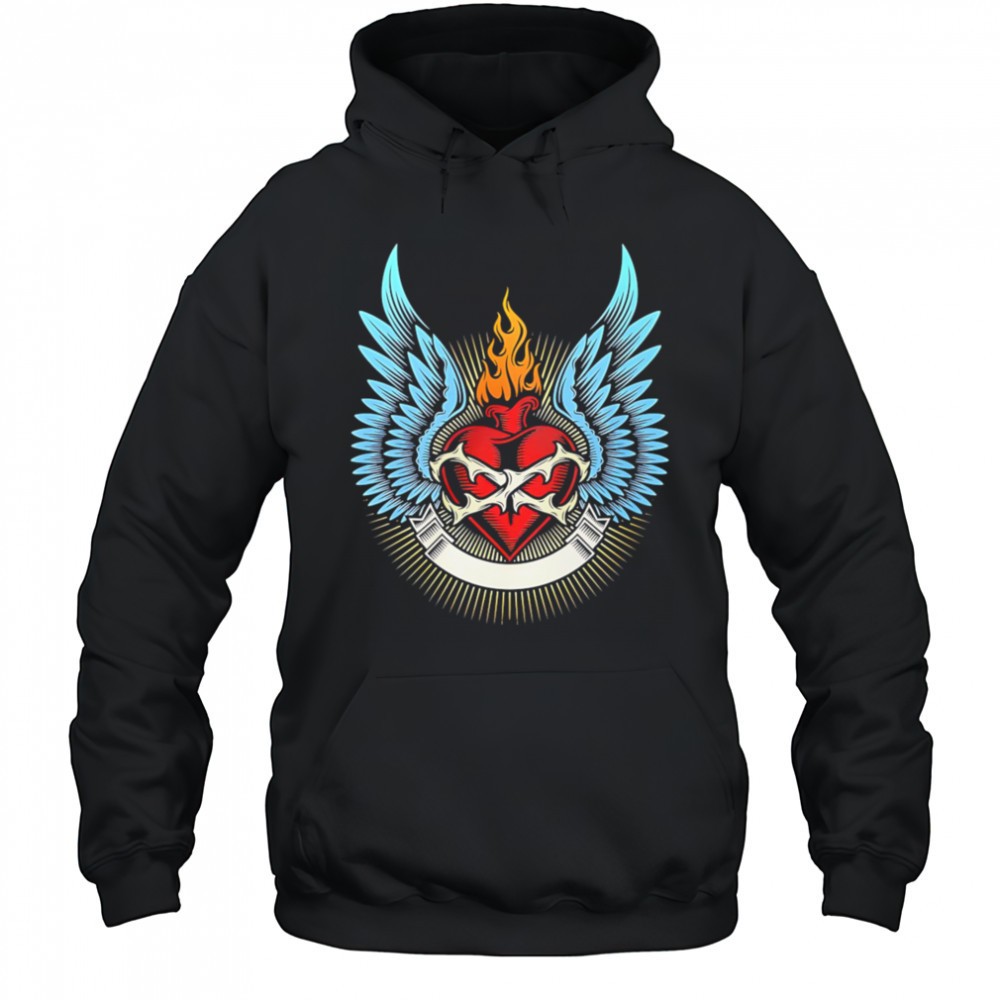 Burning Heart design shirt