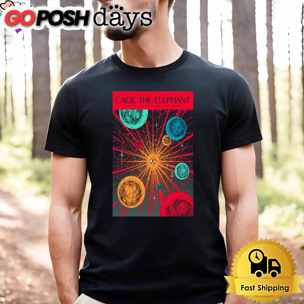 Cage The Elephant Show On August 22 2024 Xfinity Center in Mansfield MA Unisex T-Shirt