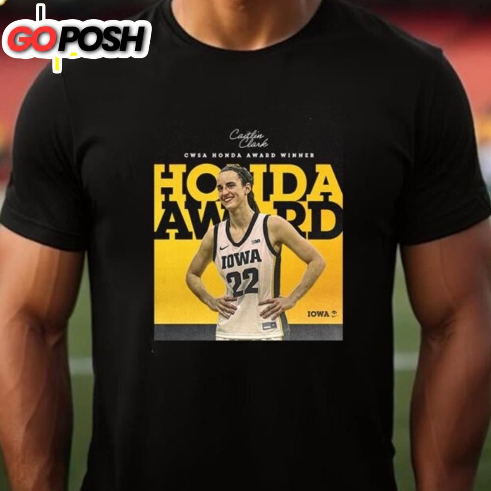 Caitlin Clark Is The Basketball Honda Sport Award Winner 2025 For The Second Straight Year T-Shirt