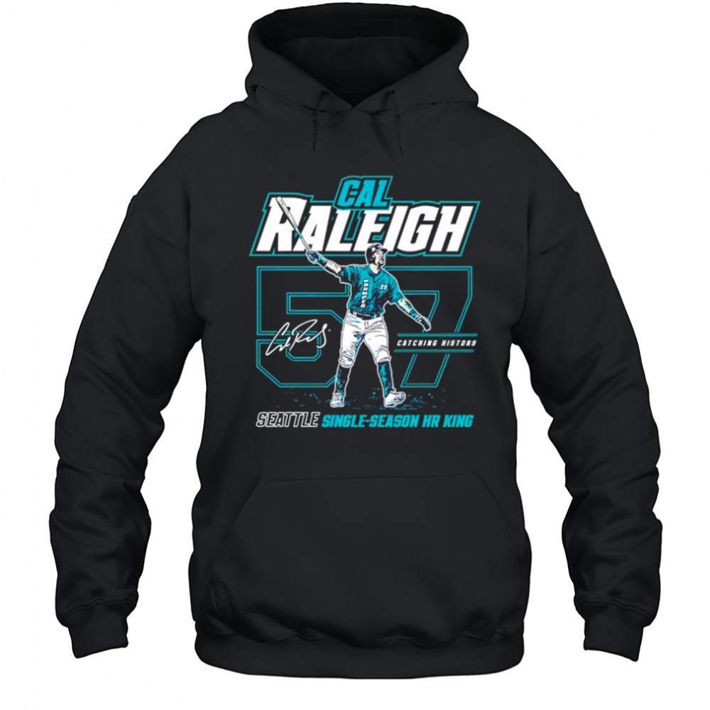 Cal Raleigh Seattle Mariners Single-Season Hr King Baseball Signature Shirt