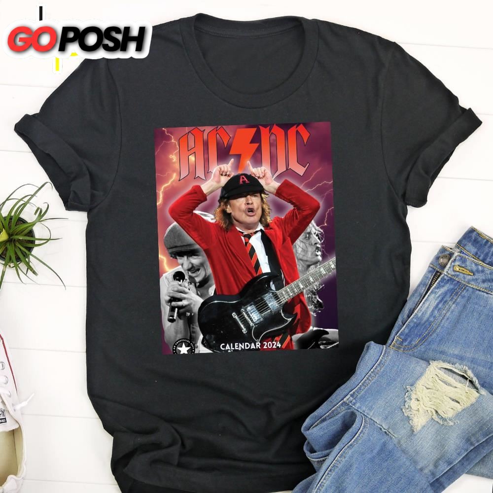 Calendar 2025 Acxdc Tour Music Poster Unisex T-Shirt