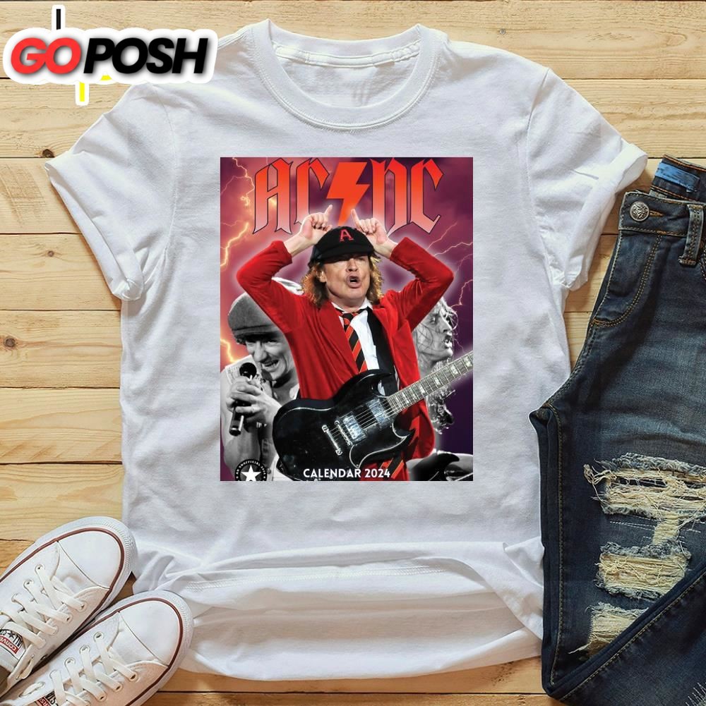 Calendar 2025 Acxdc Tour Music Unisex T-Shirt