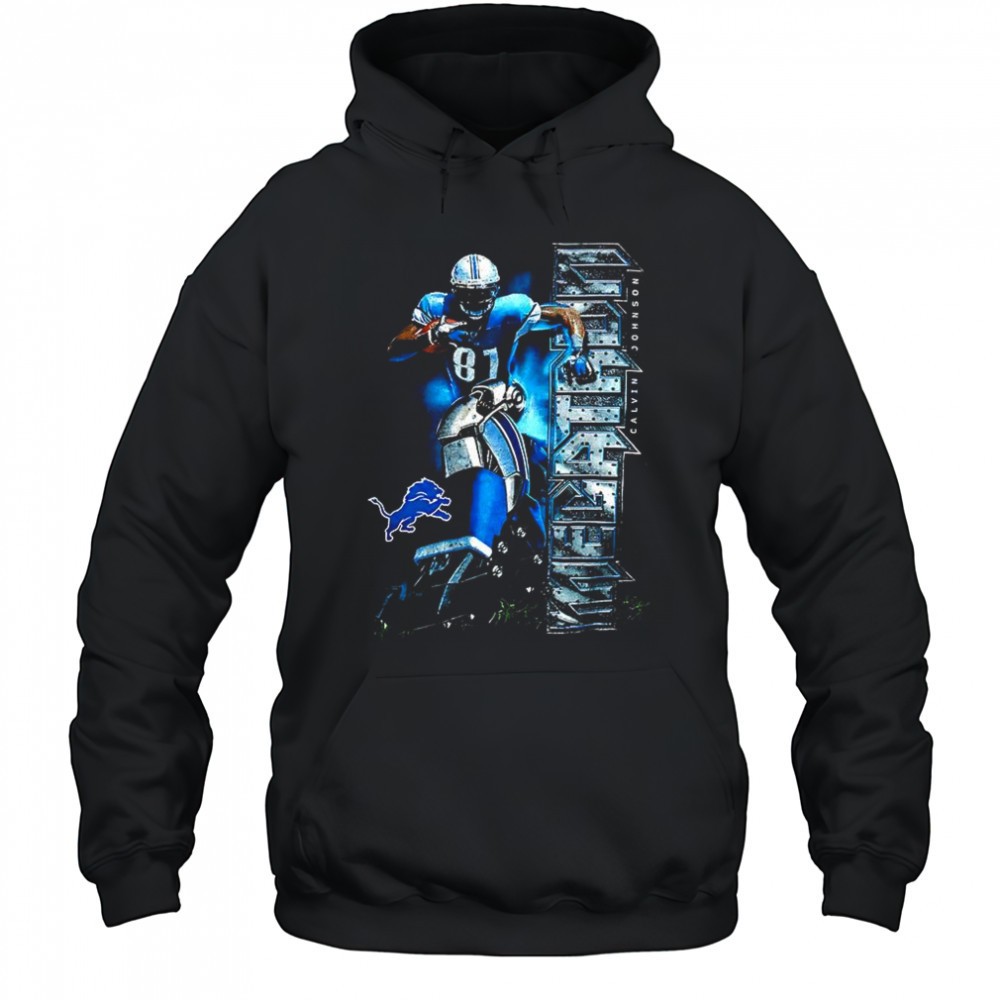 Calvin Johnson Detroit Lions football 2010s retro shirt