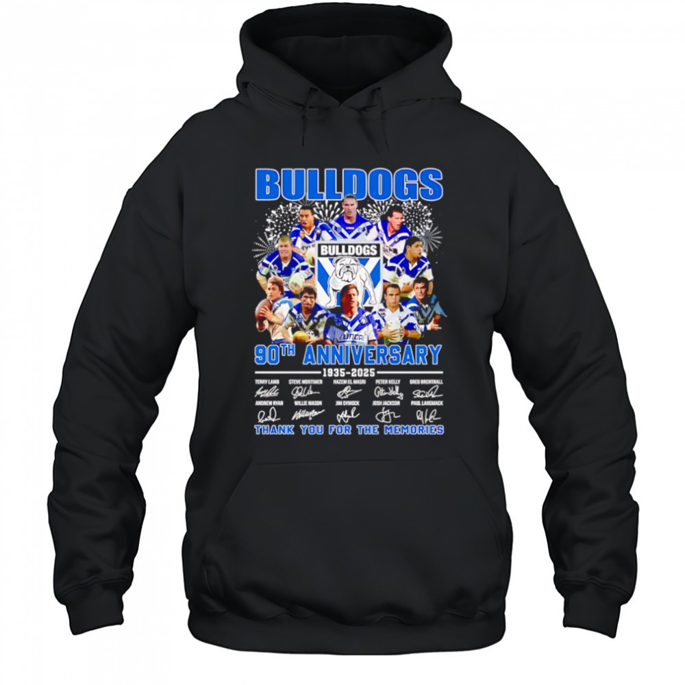 Canterbury-Bankstown Bulldogs 90th Anniversary 1935-2025 Signature Thank You For The Memories shirt