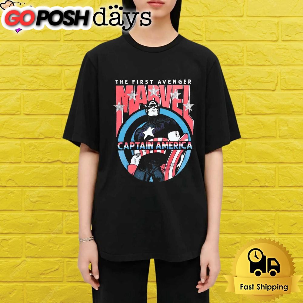 captain-america-the-first-avenger-marvel-superhero-retro-comic-shirt-skoazxgr Captain America The First Avenger Marvel Superhero Retro Comic Shirt
