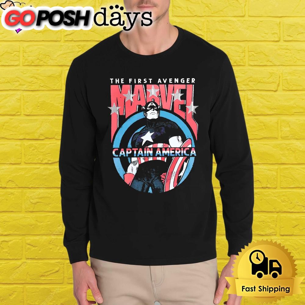 captain-america-the-first-avenger-marvel-superhero-retro-comic-shirt-skoazxgr Captain America The First Avenger Marvel Superhero Retro Comic Shirt
