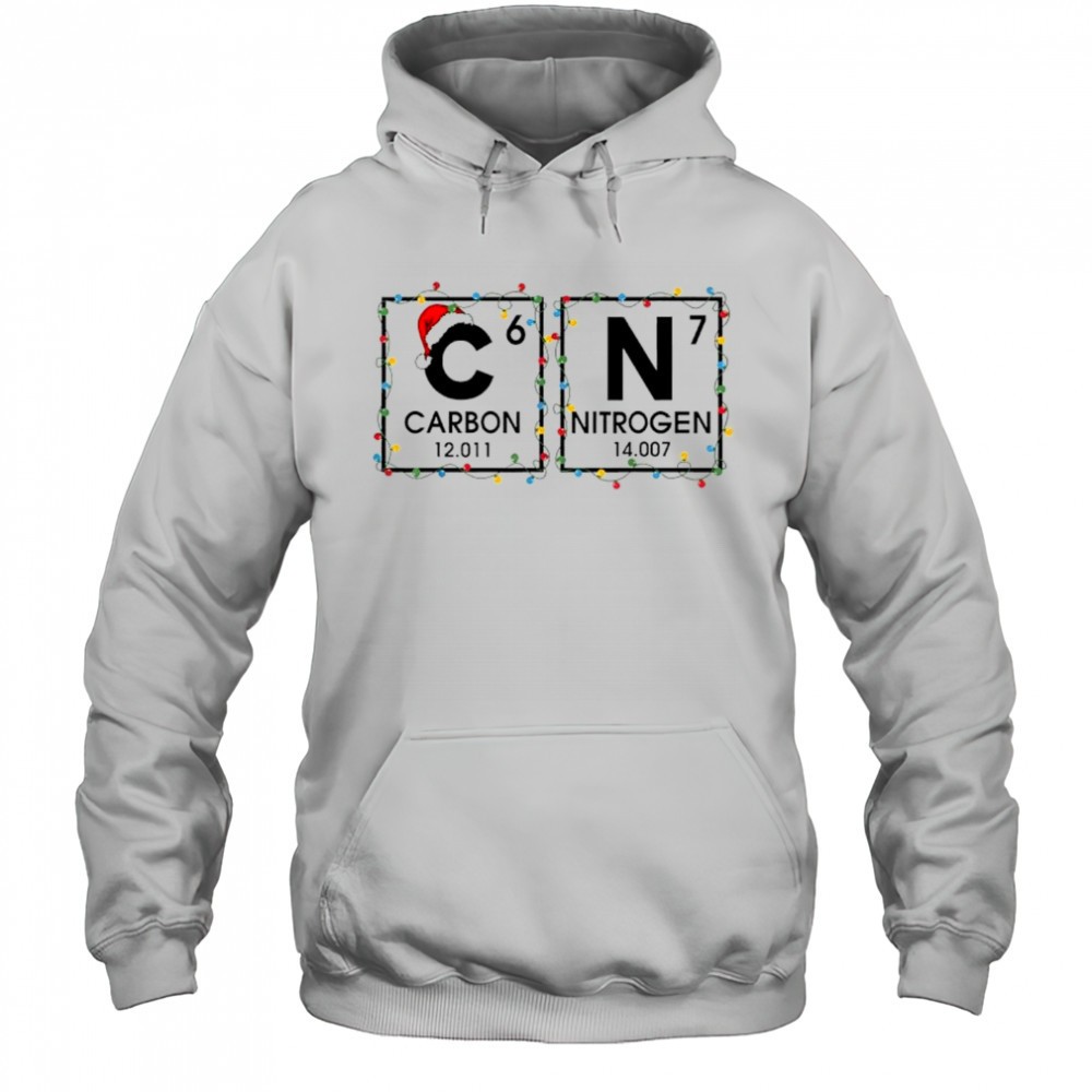 Carbon Nitrogen Teacher Science Periodic Table 67 Christmas shirt
