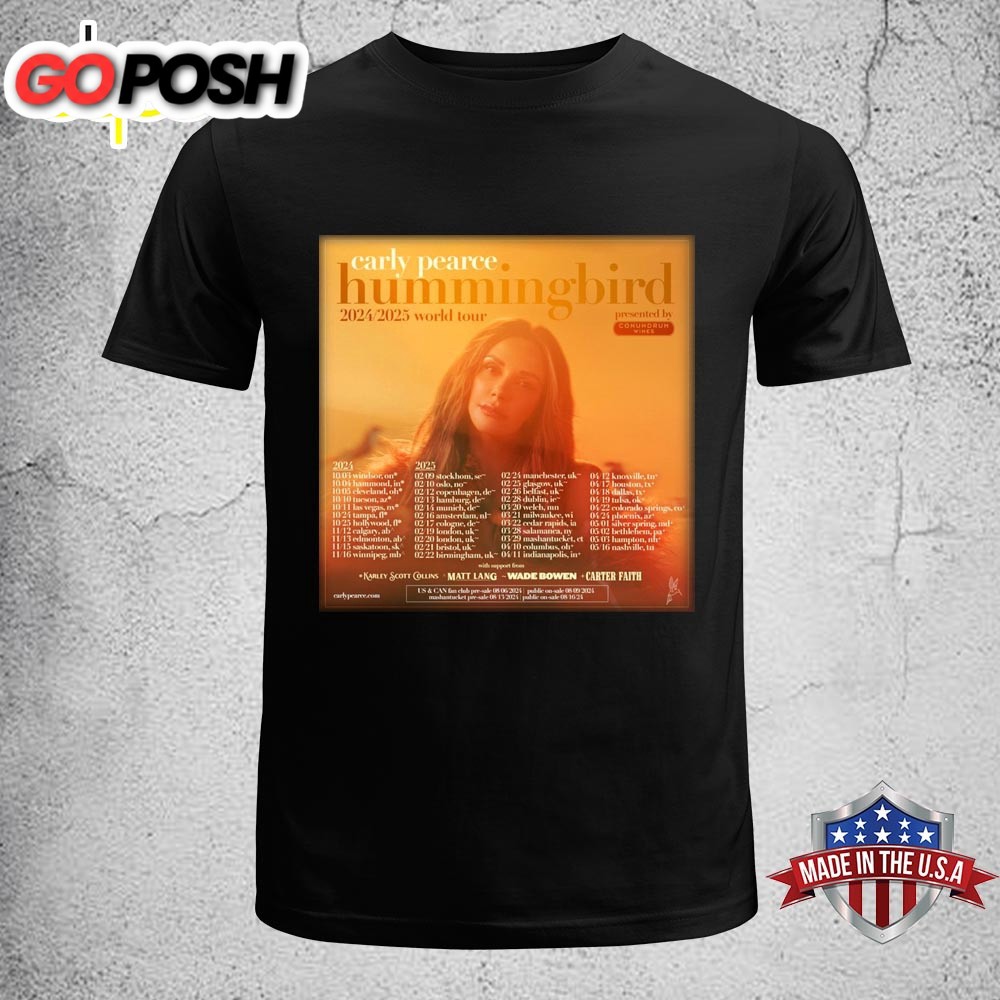 Carly Pearce ‘Hummingbird World Tour October 3rd in Windsor, ON Unisex T-Shirt