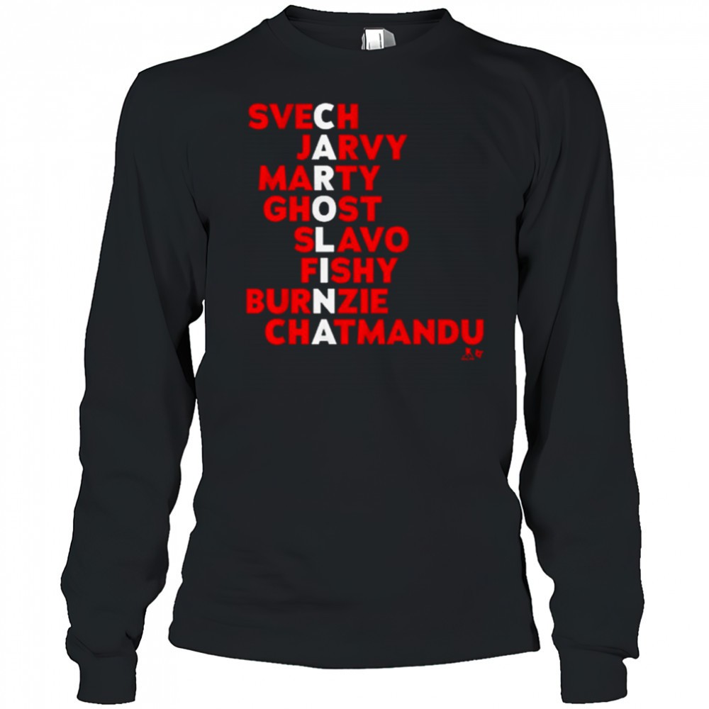 carolina-hockey-names-2025-svech-jarvy-marty-ghost-slavo-fishy-burnzie-chatmandu-8bgu6i4y Carolina Hockey Names 2025 Svech Jarvy Marty Ghost Slavo Fishy Burnzie Chatmandu t-shirt