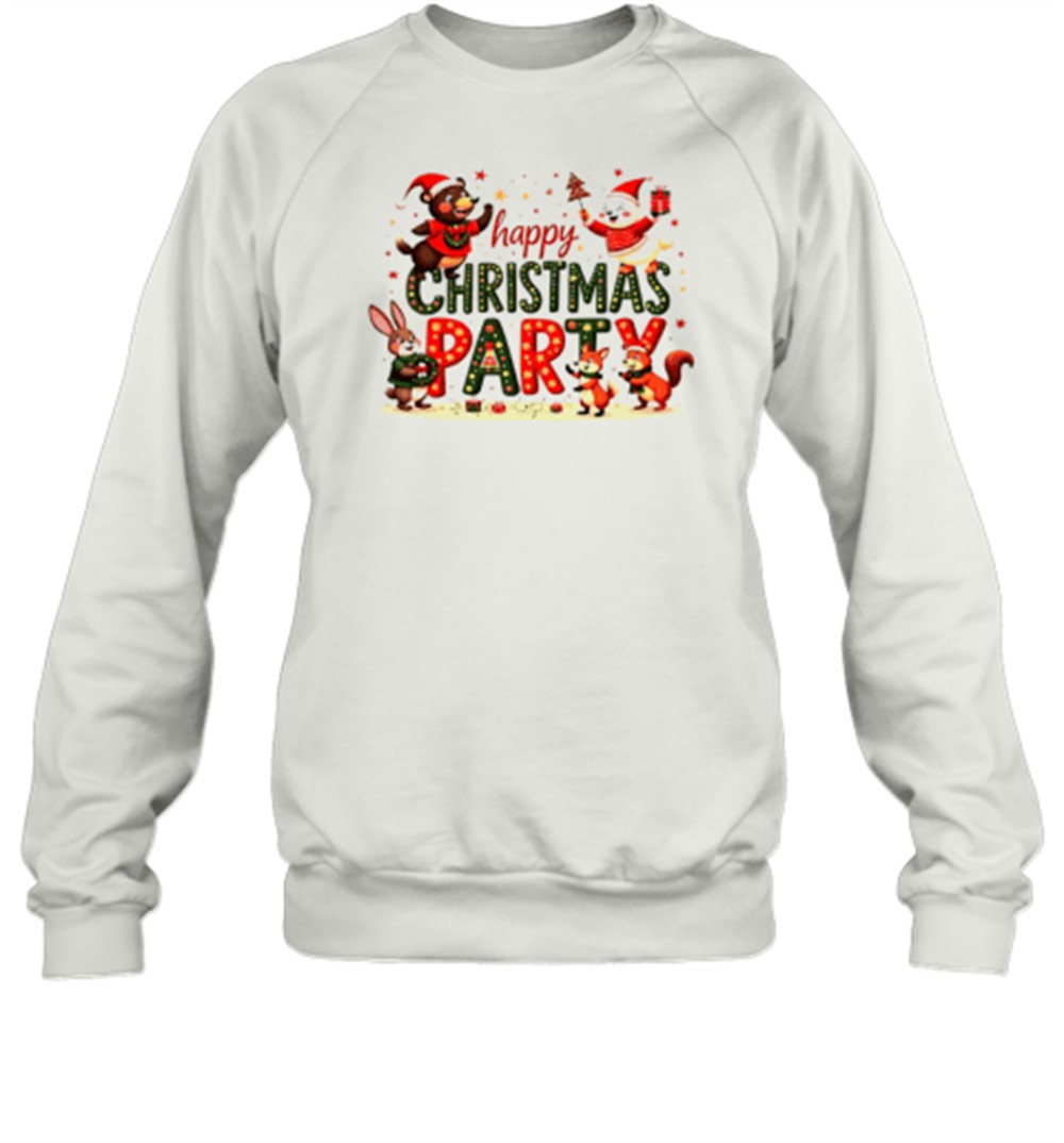 Cartoon Happy Christmas Party 2025 Christmas Farm Animal T-Shirt