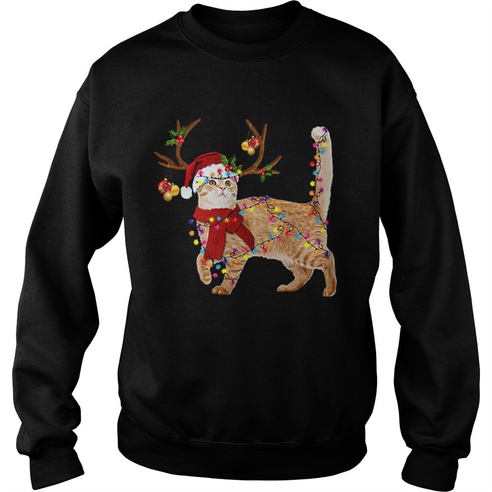 Cat gorgeous reindeer Christmas shirt