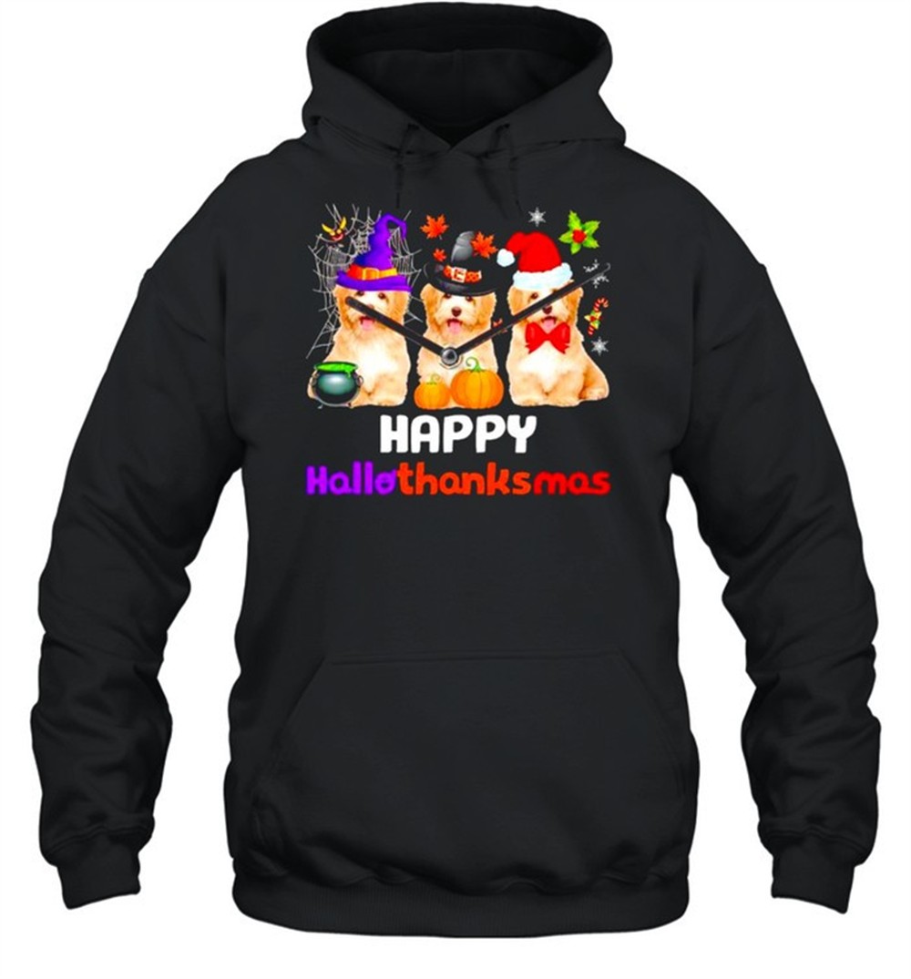Cat happy Hallothanksmas shirt