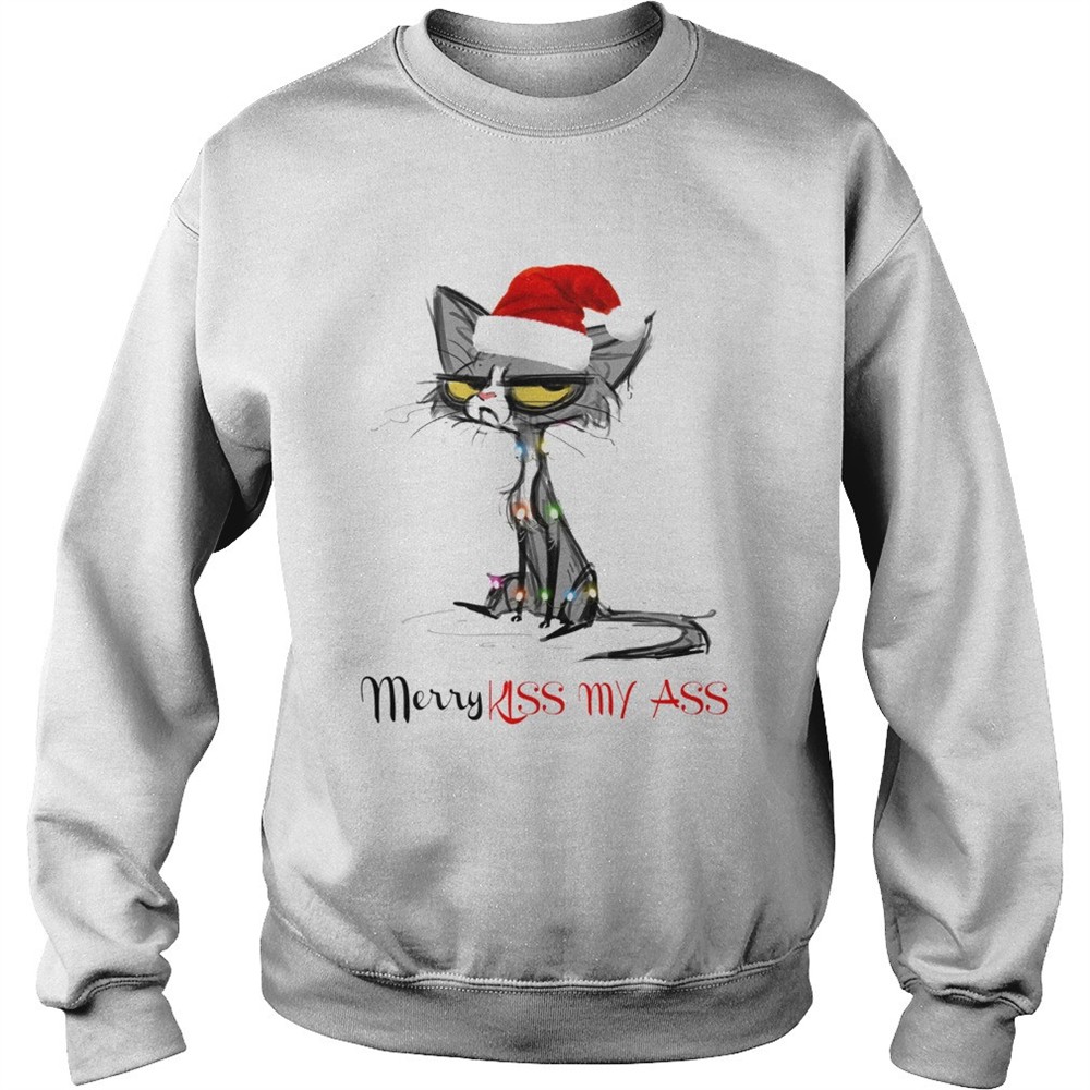 Cat Merry Kissmyass Christmas shirt