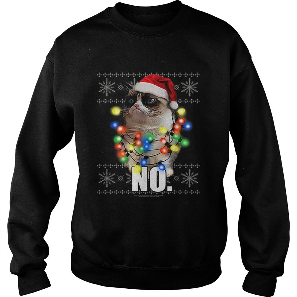 Cat Ugly Sweater NO Christmas Lights shirt