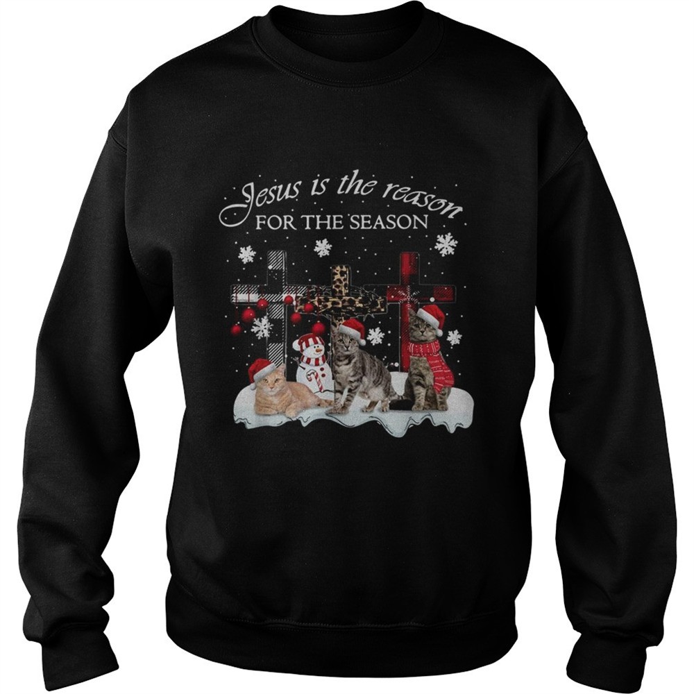 Cats Jesus is the reason for the season Christmas shirt