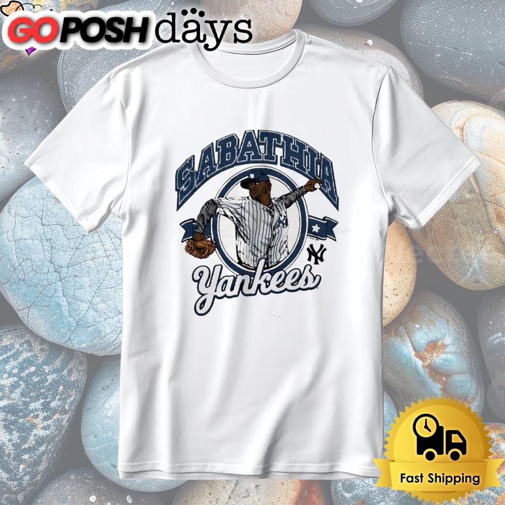 CC Sabathia New York Yankees The Cooperstown Mlb 2025 Hall Of Fame T-Shirt